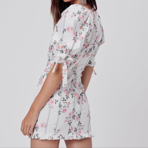 For Love and Lemons 🍋 Rose Stripe Mini Dress - Picture 3 of 5